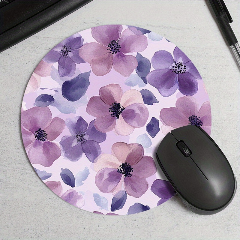 1pc Purple Floral Round Mouse  – Tradescantia Purple Bewertung und Preis