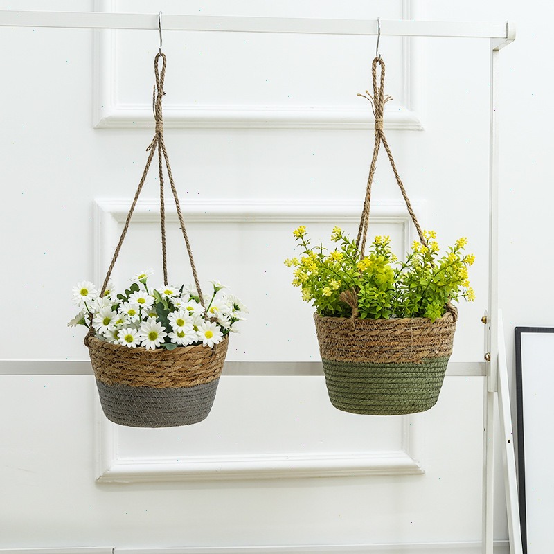 Straw Hanging Basket Flower Po – Spider Plant Hanging Bewertung und Preis